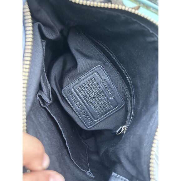 Y2K Coach Black Crossbody Brass Hardware Strap Leather Jacquard 10402 Pls Read! - Picture 6 of 7